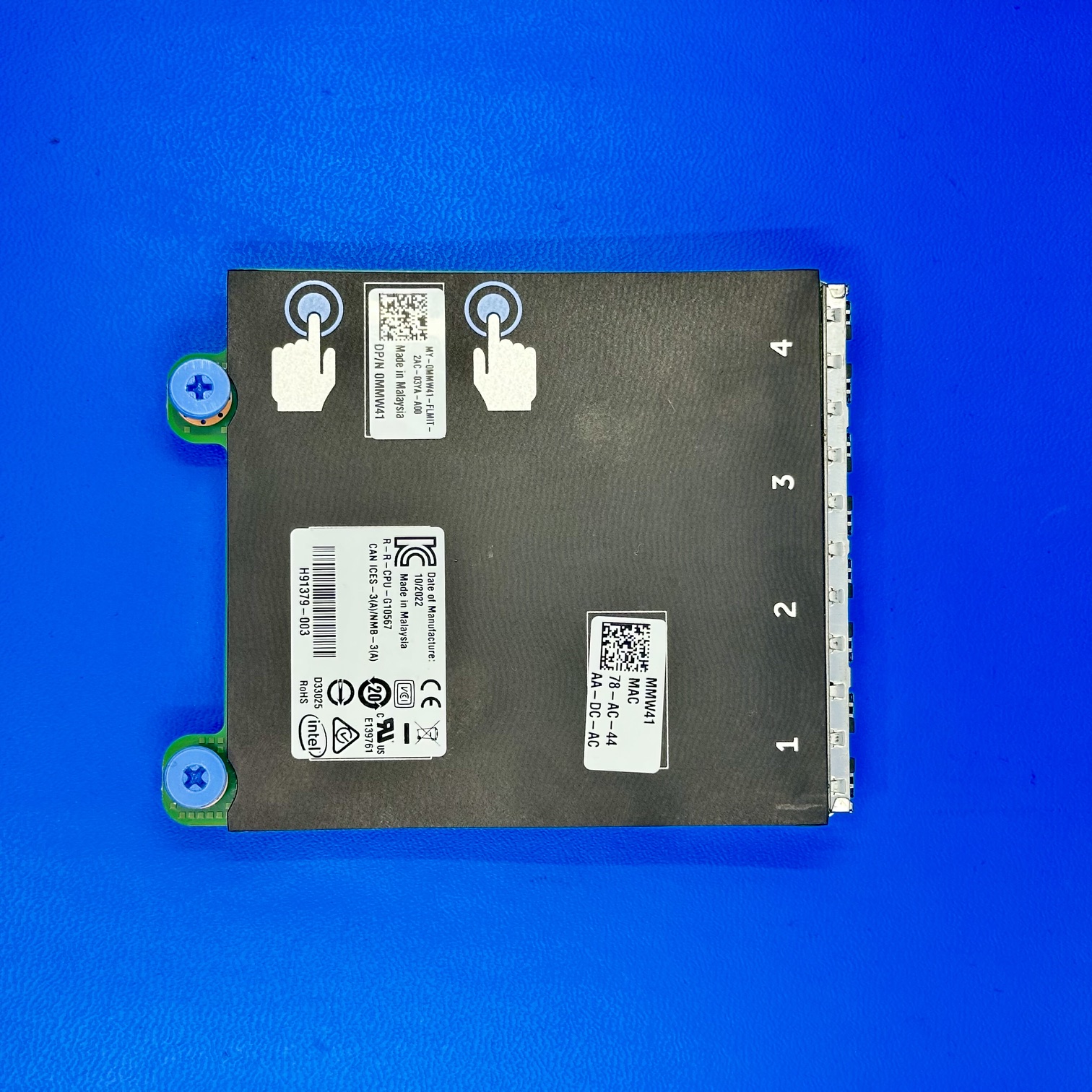 Dell 0MMW41 Intel I350-AM4 Quad Port 1GbE RJ45 rNDC Network Daughter Card - Image 2